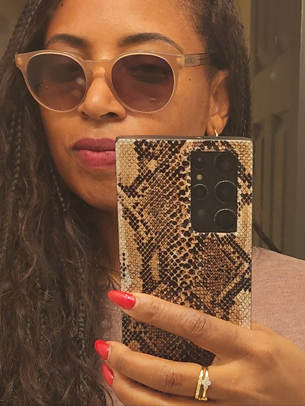 Salvatore Ferragamo Women's Round Sunglasses - Taupe - Picture 6 of 6